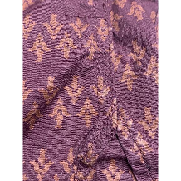 Duluth Trading Co Womens L Blouse 4 Pockets 3/4 Slv Maroon Rust Full Button EUC - Picture 10 of 14